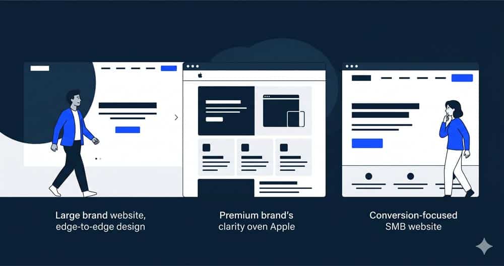 Full width per i brand, boxed per chi vende: la logica dietro la scelta