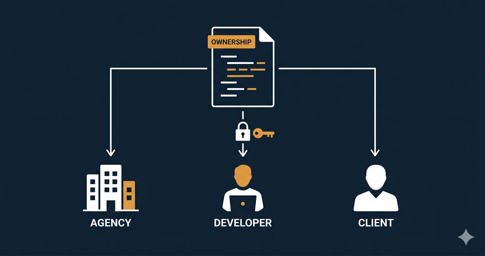 Proprietà intellettuale del sito web: a chi appartiene il codice sviluppato in outsourcing